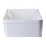 ALFI AB5123-W White 32" Short Wall Double Bowl Lip Apron Fireclay Farmhouse Sink