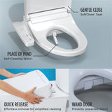 TOTO SW3024#01 WASHLET KC2 Bidet Toilet Seat with Heated Seat and SoftClose Lid, Elongated, Cotton White