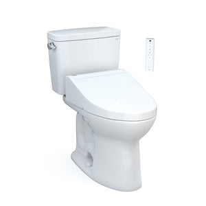 TOTO MW7763084CEG#01 Drake Washlet+ Two-Piece 1.28 GPF Tornado Flush Toilet with C5 Bidet Seat