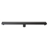 ALFI Brand ABLD32B-BM 32" Black Matte Stainless Steel Linear Shower Drain with Solid Cover