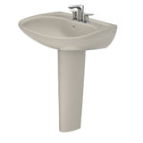 TOTO LPT242.4G#03 Prominence Oval Pedestal Bathroom Sink for 4" Center Faucets, Bone Finish