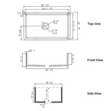 ALFI Brand ABF3018-GM Gray Matte Smooth Apron 30" x 18" Single Bowl Fireclay Farm Sink