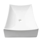 ALFI Brand ABC904 White Modern 26" Fancy Rectangular Above-Mount Ceramic Sink