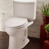 TOTO CST453CEFG#11 Drake II Two-Piece Round 1.28 GPF Toilet with CEFIONTECT, Colonial White