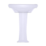 TOTO LPT780.8#01 Clayton Rectangular Pedestal Bathroom Sink for 8" Center Faucets, Cotton White