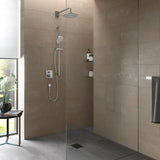 TOTO TBV02404U#PN Square Thermostatic Mixing Valve with Two-Way Diverter Shower Trim, Polished Nickel