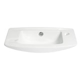 ALFI Brand ABC115 White 20" Small Wall Mounted Ceramic Sink with Faucet Hole