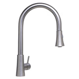 ALFI AB2034-BSS Solid Brushed Stainless Steel Pull Down Single Hole Faucet