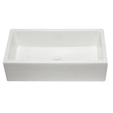 ALFI AB3618HS-W 36 inch White Smooth / Fluted Single Bowl Fireclay Farm Sink