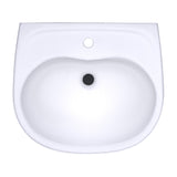 TOTO LHT241G#01 Supreme Oval Wall-Mount Bathroom Sink with Shroud for Single Hole Faucets, Cotton White