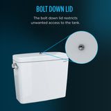 TOTO ST776EDB#01 Drake 1.28 GPF Insulated Toilet Tank with Bolt-Down Lid, Cotton White