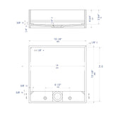 ALFI Brand ABRS14S 14" Square White Matte Solid Surface Resin Sink