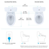 TOTO SW573#01 WASHLET S300E Bidet Toilet Seat with eWater+, Round, Cotton White