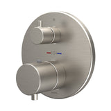 TOTO TBV01407U#BN Round Thermostatic Mixing Valve with Volume Control Shower Trim, Brushed Nickel