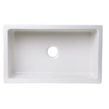 ALFI AB3018SB-B 30" Biscuit Smooth Apron Wall Fireclay Single Bowl Farm Sink