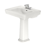 TOTO LPT530.4N#11 Promenade 27-1/2" x 22-1/4" Pedestal Bathroom Sink for 4" Center Faucets, Colonial White