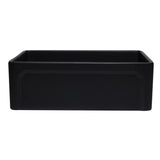 ALFI AB3020SB-BM 30 inch Black Reversible Single Fireclay Farmhouse Kitchen Sink