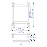 ALFI AB9549 Polished Chrome Wall Mounted Double Glass Shower Shelf Accessory