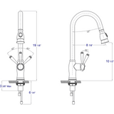 ALFI AB2043-BSS Traditional Solid Brushed Stainless Steel Pull Down Faucet