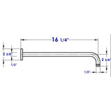 ALFI Brand AB16WR-BN Brushed Nickel 16" Wall Mounted Round Shower Arm