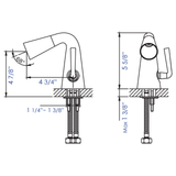 ALFI Brand AB1788-BN Brushed Nickel Single Hole Cone Waterfall Bathroom Faucet