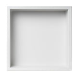 ALFI Brand 16" x 16" White Matte Stainless Steel Square Single Shelf Bath Shower Niche