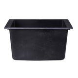 ALFI AB1720UM-BLA Black 17" Undermount Rectangular Granite Composite Prep Sink