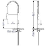 ALFI Brand ABKF3732-PC Polished Chrome Commercial Spring Kitchen Faucet