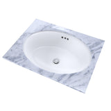 TOTO LT643#01 Dartmouth 17-1/4" x 12-7/8" Oval Undermount Bathroom Sink, Cotton White