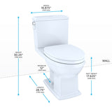 TOTO MS494124CEMFG#01 Connelly WASHLET+ Two-Piece Dual Flush Toilet in Cotton White