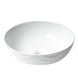 ALFI Brand ABC909 White Modern 17" Decorative Round Vessel Above-Mount Ceramic Sink