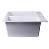 ALFI AB3420DI-W White 34" Drop-In Double Bowl Granite Composite Kitchen Sink