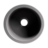 ALFI Brand ABF1818R-GM Gray Matte Round 18" x 18" Undermount/Drop in Fireclay Prep Sink