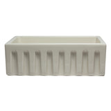 ALFI AB3018HS-B 30 inch Biscuit Smooth / Fluted Single Bowl Fireclay Farm Sink