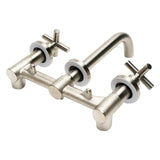 ALFI Brand AB1035-BN Brushed Nickel 8" Widespread Wall-Mounted Cross Handle Faucet