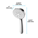 TOTO TBW01020U4#CP Left Series 1.75 GPM Multifunction 4" Modern Round Handshower, Polished Chrome