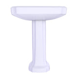 TOTO LPT970#01 Guinevere 27-1/8" x 19-7/8" Pedestal Bathroom Sink for Single Hole Faucets, Cotton White