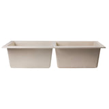 ALFI AB3420DI-B Biscuit 34" Drop-In Double Bowl Granite Composite Kitchen Sink