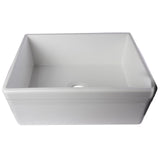 ALFI AB506-W White 26" Decorative Lip Apron Single Bowl Fireclay Farmhouse Sink