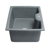 ALFI Brand AB3520DI-T Titanium 35" Drop-In Granite Composite Kitchen Sink