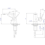 ALFI Brand AB1010-PSS Ultra Modern Polished Stainless Steel Bathroom Faucet