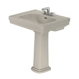 TOTO LPT530.4N#03 Promenade 27-1/2" x 22-1/4" Pedestal Bathroom Sink for 4" Center Faucets, Bone Finish