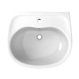 TOTO LPT241G#01 Supreme Oval Pedestal Bathroom Sink for Single Hole Faucets, Cotton White