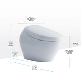 TOTO MS903CUMFX#01 NEOREST NX2 Dual Flush 1.0 or 0.8 GPF Toilet with Integrated Bidet Seat and eWater+ and ActiLight