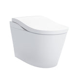 TOTO MS8732CUMFG#01S NEOREST LS Dual Flush Integrated Bidet Toilet, Cotton White with Silver Trim