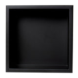 ALFI Brand 12" x 12" Black Matte Stainless Steel Square Single Shelf Bath Shower Niche