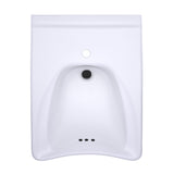 TOTO LT308#01 Commercial Wall-Mount Bathroom Sink for Single Hole Faucets, Cotton White