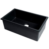 ALFI Brand AB3018UD-BM 30" Undermount / Drop-in Fireclay Kitchen Sink in Matte Black