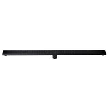 ALFI Brand ABLD47C-BM 47" Black Matte Stainless Steel Linear Shower Drain with Groove Holes