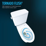 TOTO MW7763084CSG#01 Drake Washlet+ Two-Piece 1.6 GPF Tornado Flush Toilet with C5 Bidet Seat